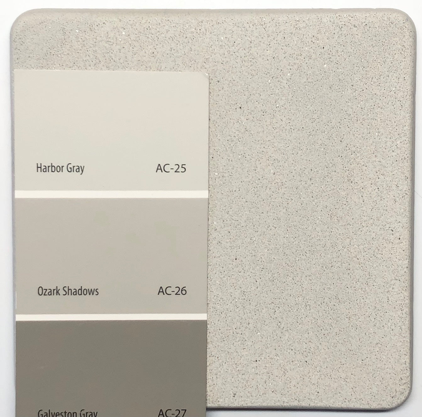Color formulation to make AC-25 Harbor Gray in a Concrete Countertop mix