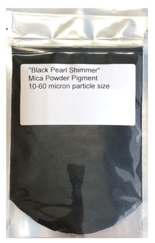 Black Pearl Mica Powder - Pigment Shimmer Metallic Effect
