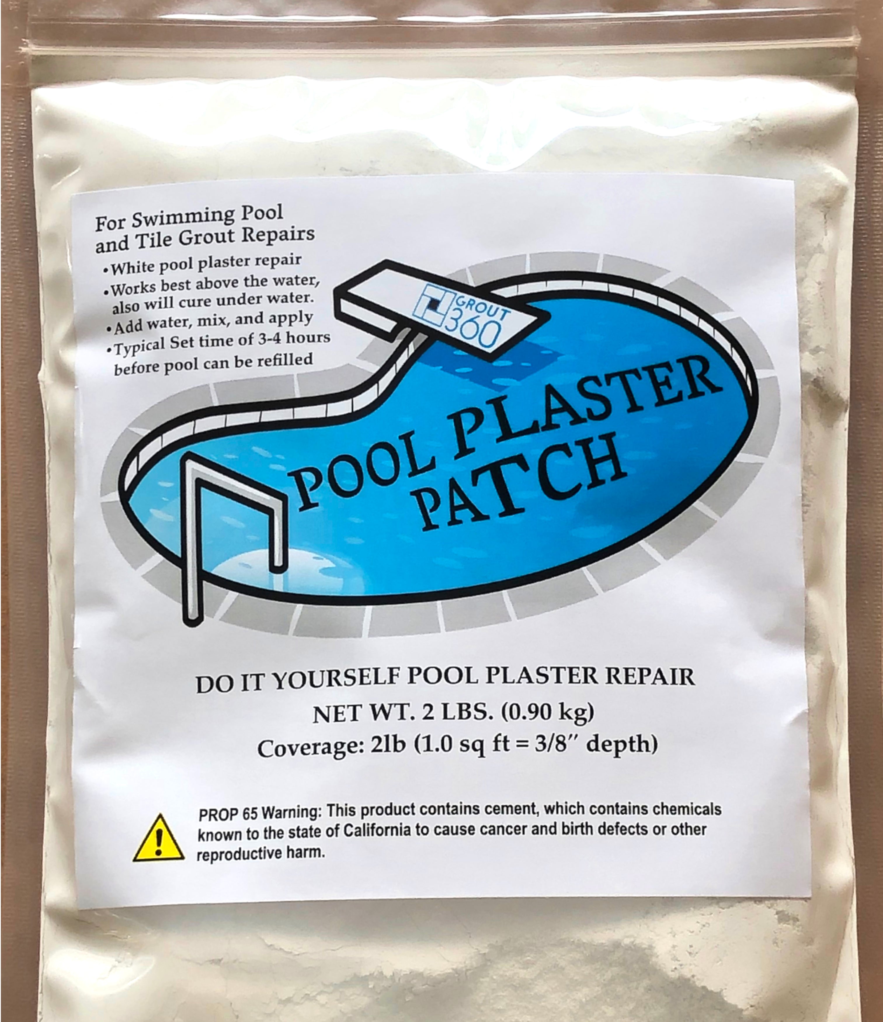 Premium White Pool Plaster Patch & Concrete Repair Mix (2 lb.)