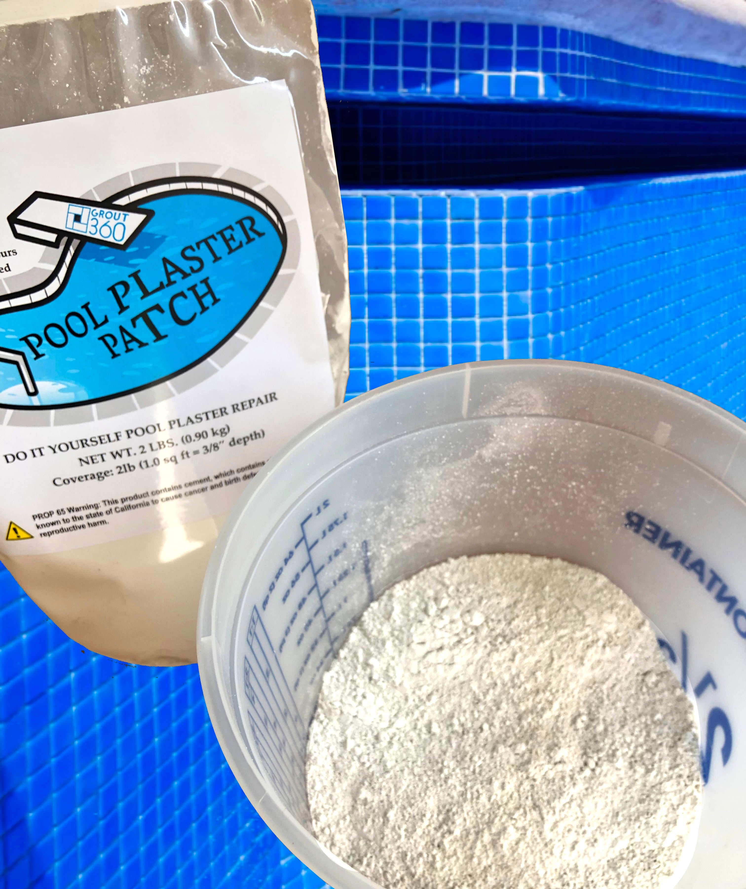 Premium White Pool Plaster Patch & Concrete Repair Mix (2 lb.)