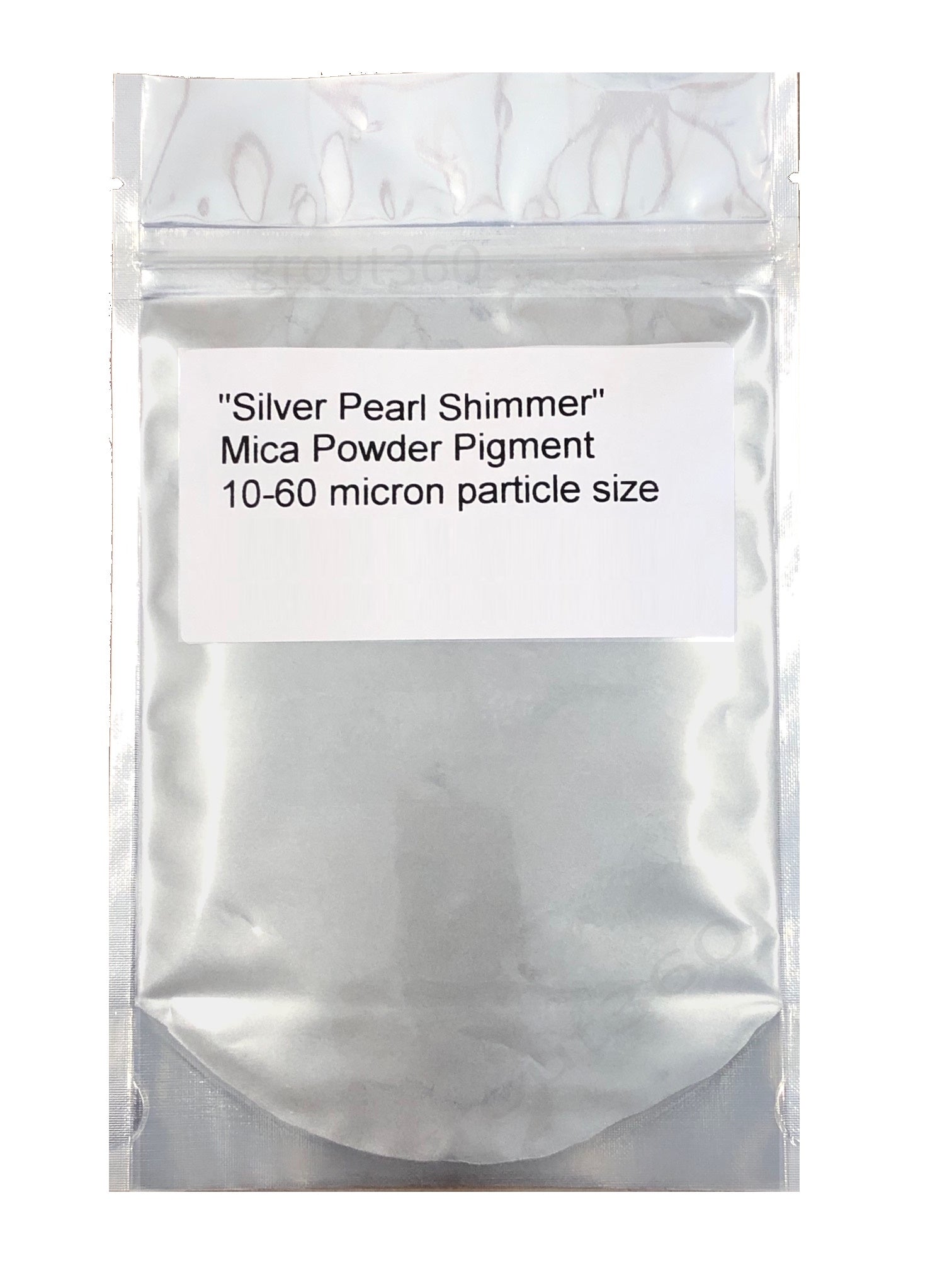 Silver Pearl Mica Powder - Pigment Shimmer Metallic Effect