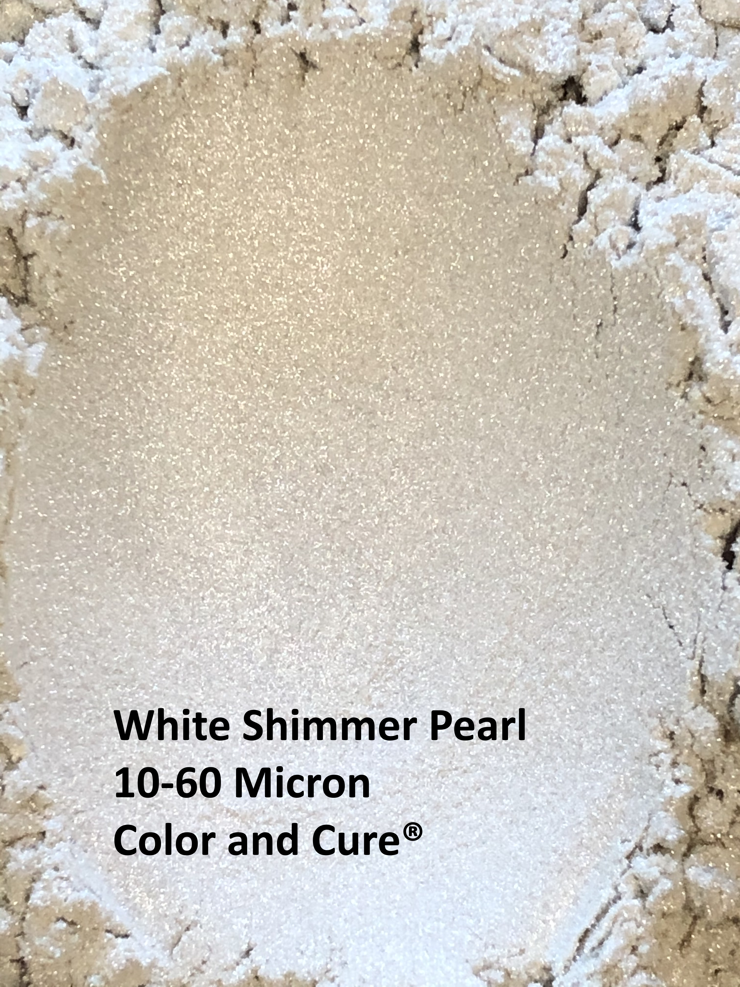 Mica Powder White Pearl Shimmer – Pure Pearlescent Pigment – 10-60 Micron